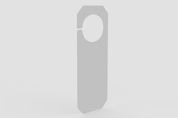 door hangers isolated on white background. Door hanger mockup. 3d illustration