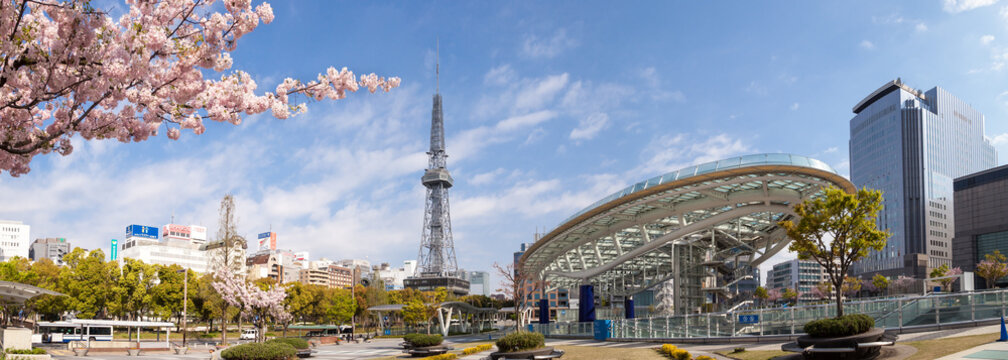 Oasis 21 and TV Tower in Sakae. Oasis 21 is a modern facility located adjacent to Nagoya TV Tower in Sakae.