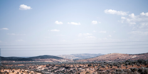 landscape of the mountains
