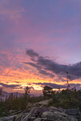 Evening sky over Gorgany 