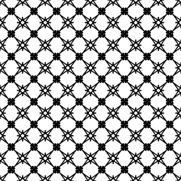Seamless geometrical abstract black and white pattern