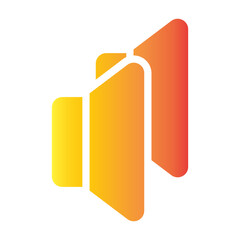 volume flat gradient icon