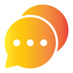chat flat gradient icon