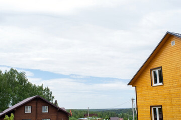 cloudy day in a small village