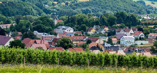 Blick auf die Stadt Kreischa in Sachsen