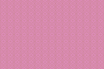 Seamless wallpaper with golden overlapping lines composed of tiled polygons on a pink background, for silk pattern, tribal retro fabric pattern, beautiful curtain pattern.