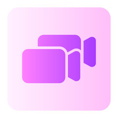 video flat gradient icon