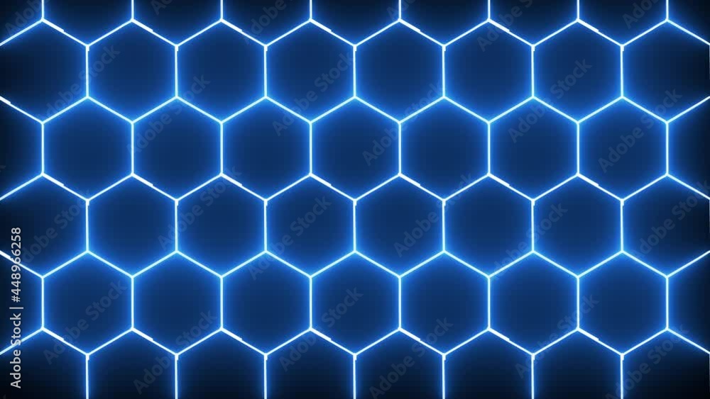 Poster decorative geometric tracery with 3d render honeycomb. rhombic glowing elements in futuristic lines 