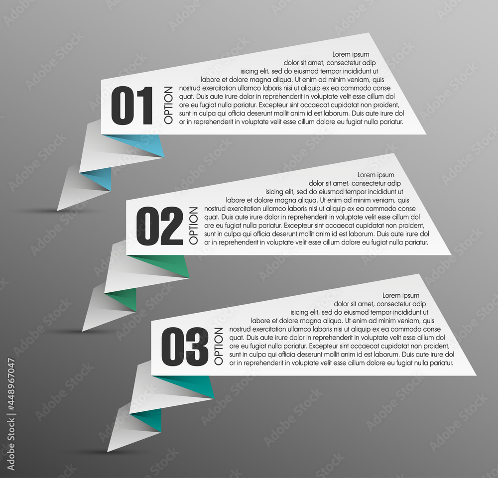 Poster modern minimal arrow elements for business infographics. material style. vector illustration. can be