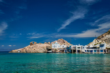 Fototapeta premium The beach of Firapotamos in Milos, Greece