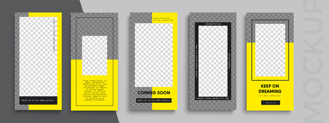 Trendy editable Instagram Stories template. Design for social media. Sale	
