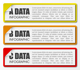 Information infographic statistic vector presentation. Graphic composition for your business presentations. Three glossy strip for your annotations. 3 color sticker for registration of proposals