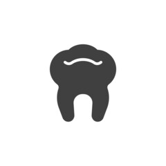 Dental tooth vector icon
