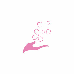 Beauty plumeria icon flowers design illustration Template