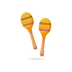 Illustration vector graphic of Set Maracas For Cinco De Mayo, Viva Mexico and other event tropical instrument musical icon