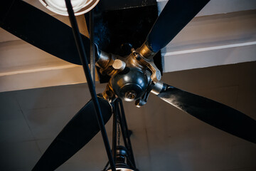 helicopter propeller on ccelling as decor