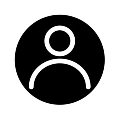 Person icon. User interface icon. Silhouette of man simple symbol. A glyph symbol in your web site design, logo, app, UI, webinar, video chat, ect