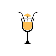 Margarita drink icon design illustration template