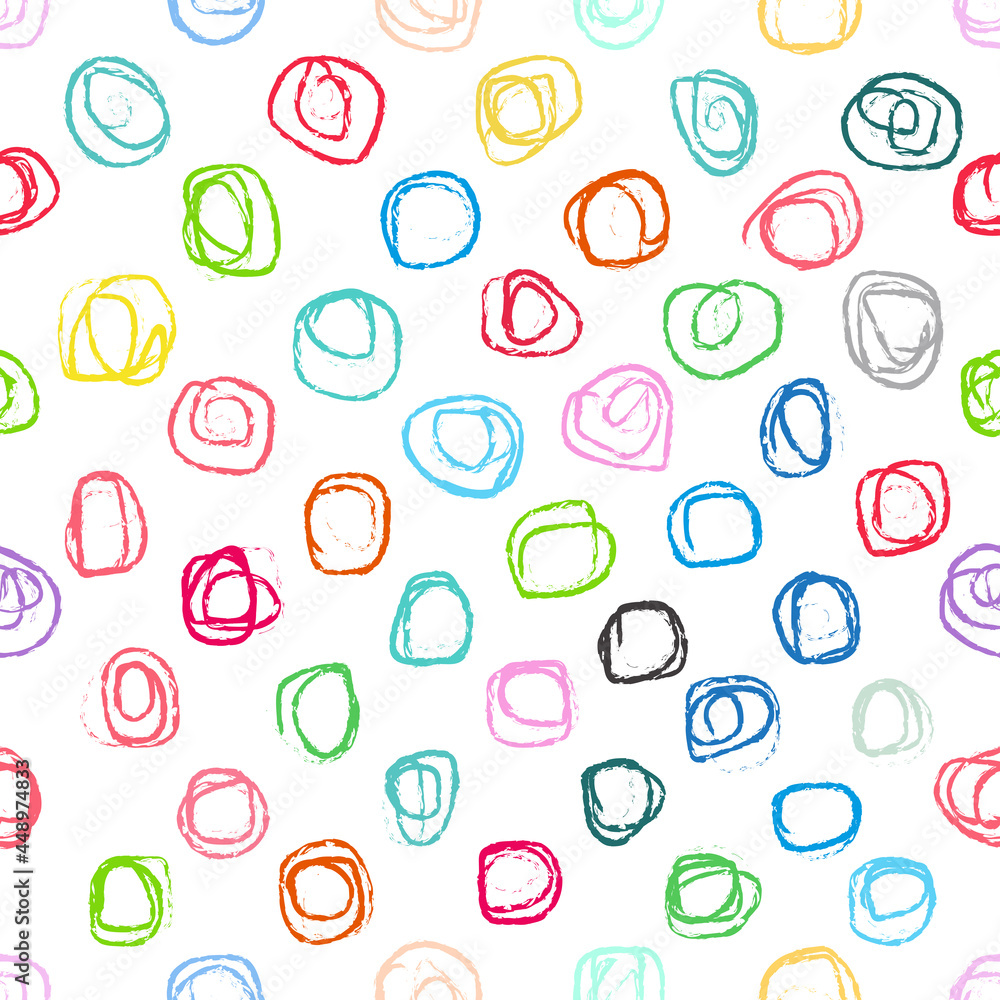 Aufkleber colorful multicolored swirl handwriting seamless design for pattern and background