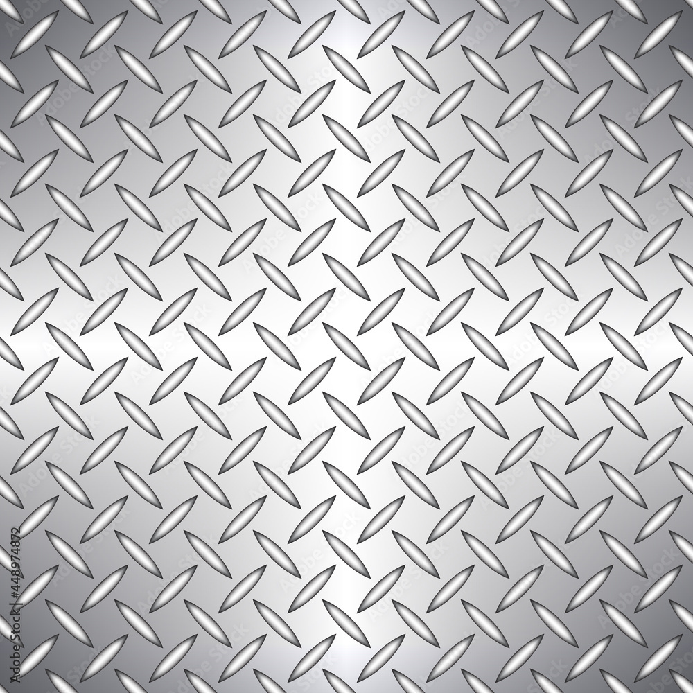 Poster silver diamond plate seamless design for pattern and background