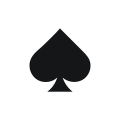 Spades card icon vector. Spades