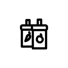 Sauces Food Vegetable Snack Yummy Monoline Symbol Icon Logo for Graphic Design UI UX and Website