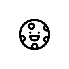 Smiling Cookie Food Vegetable Snack Yummy Monoline Symbol Icon Logo for Graphic Design UI UX and Website
