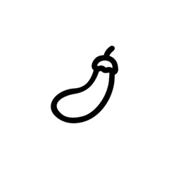 Egg Plant Food Vegetable Snack Yummy Monoline Symbol Icon Logo for Graphic Design UI UX and Website