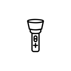 Flashlight On Technology Gadget Vector Logo Monoline Icon Symbol for Graphic Design UI UX or Website