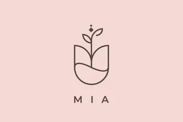 Fototapeten logo name Mia, usable logo design for private logo, business name card web icon, social media icon © Al Bharik 99