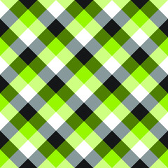 Diagonal plaid pattern, bright fabric checkered print, colorful tartan wallpaper
