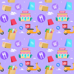 shopping icons set