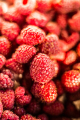 Fresh organic ripe raspberry - forest fruit