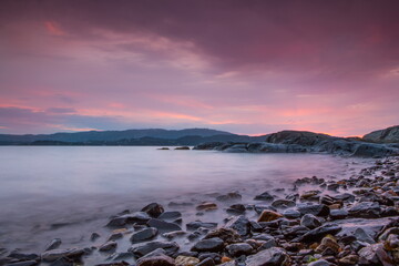 sunset over the sea