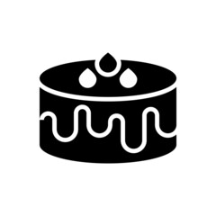 cake vector solid icon style illustration. EPS 10 File