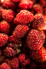 Fresh organic ripe raspberry - forest fruit