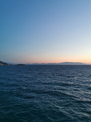 Fototapeta premium Beautiful sunset over the Aegean Sea.