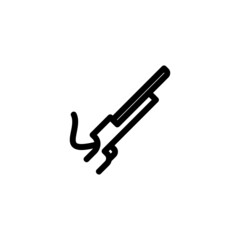 Msuket Weapon Monoline Icon Logo Vector for Graphic Design and Web