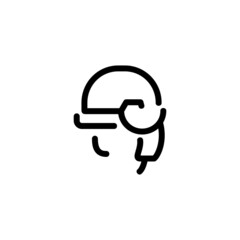 Military Icon Weapon Monoline Icon Logo Vector for Graphic Design and Web