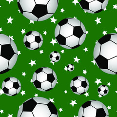 Obraz premium pattern with soccer balls. 
