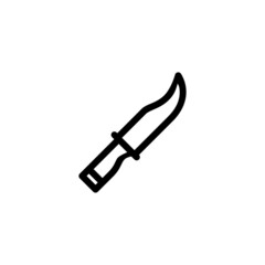 Fototapeta premium Soldier Knife Weapon Monoline Icon Logo Vector for Graphic Design and Web
