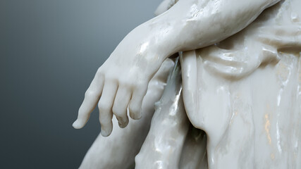 marble sculpture hand