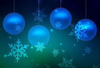 Dark Blue, Green vector layout in New Year style.