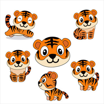 Cute and Funny Tiger Vector Art