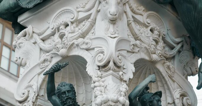Greek statues of Gods in the Loggia dei Lanza Piazza della Signoria Florence Italy