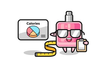 Illustration of perfume mascot as a dietitian