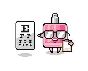 Illustration of perfume mascot as an ophthalmology
