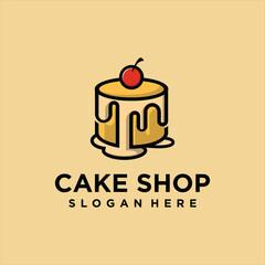 Cake bakery logo, design inspiration vector template for bakery logo