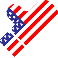 flag thumbs hand design