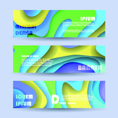 Fototapeta premium Vector banner design. Abstract geometric pattern background for brochure cover design. 